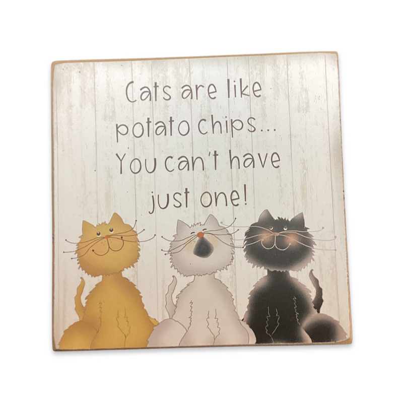 Wood Block- Cat Attitude