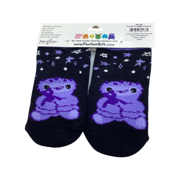 Monster Munchkins Baby Socks- Purple Snuggle Monster