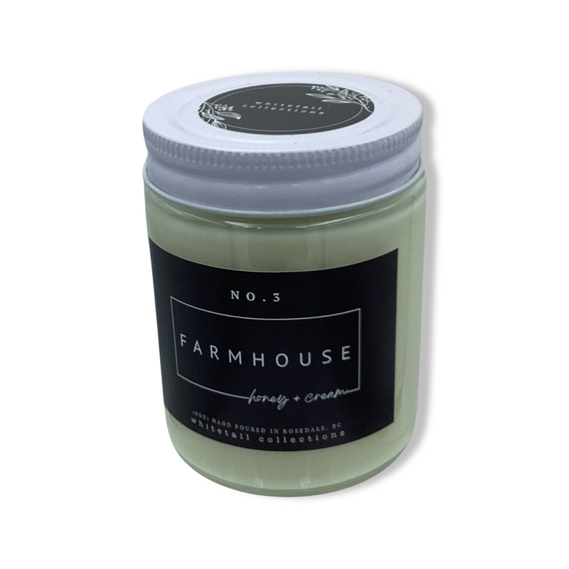 honey and cream 8 ounce soy candle in reusable jar by whitetail collections