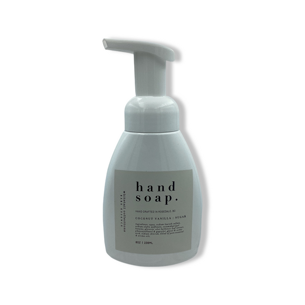 Coconut vanilla and sugar foaming handsoap from whitetail collections