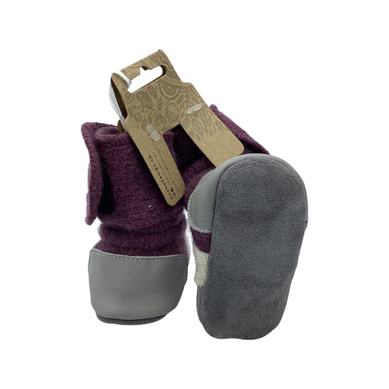 Nooks- Rainbow Embroidered Wool Booties “Dream on”