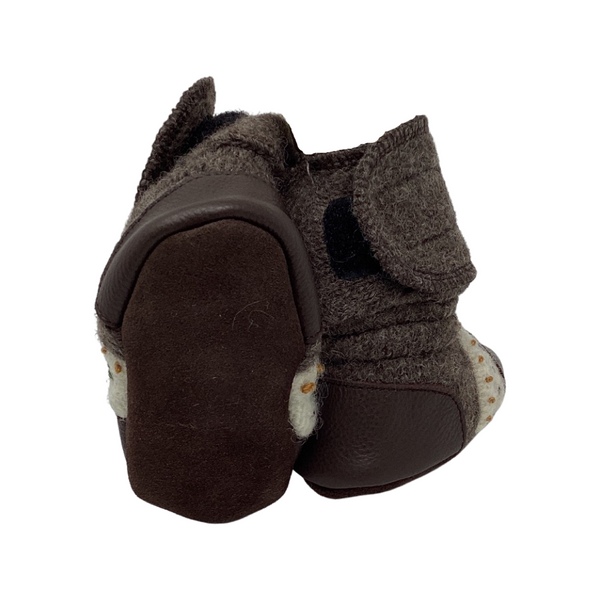Nooks- Embroidered Wool Booties “Caribou”