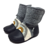 Nooks- Rainbow Embroidered Wool Booties “Cove”
