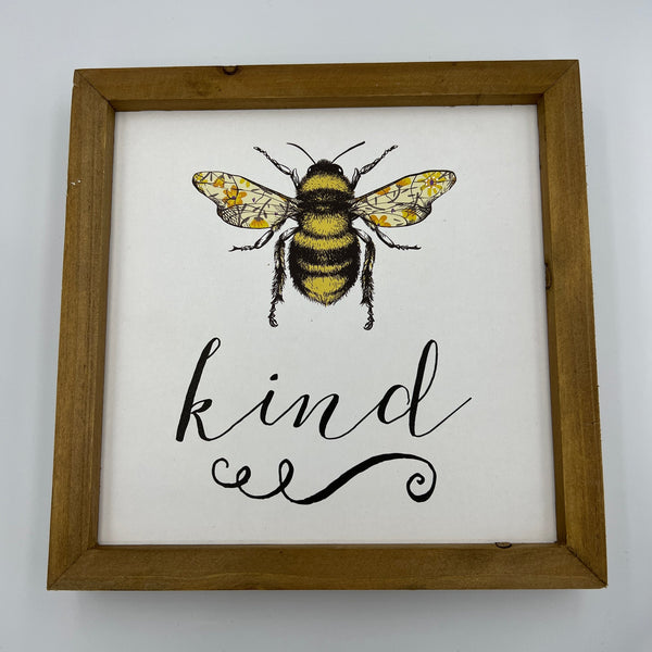 Framed Bee Kind Print