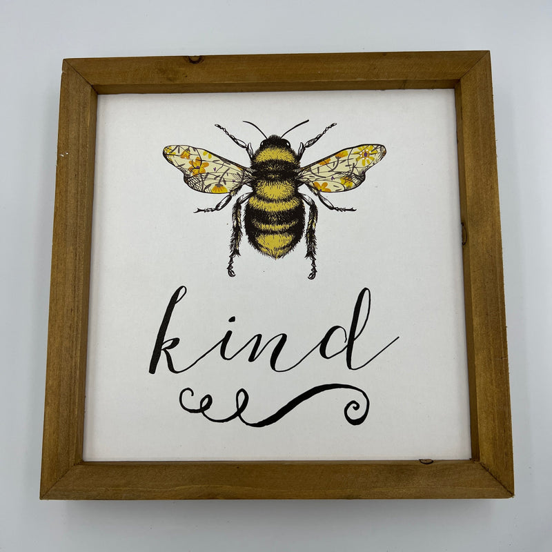 Framed Bee Kind Print