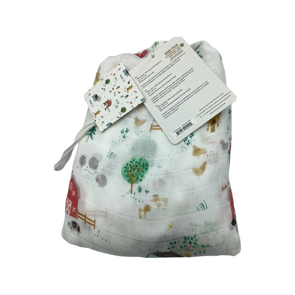 LouLou Lollipop- Fitted Crib Sheet Animal farm