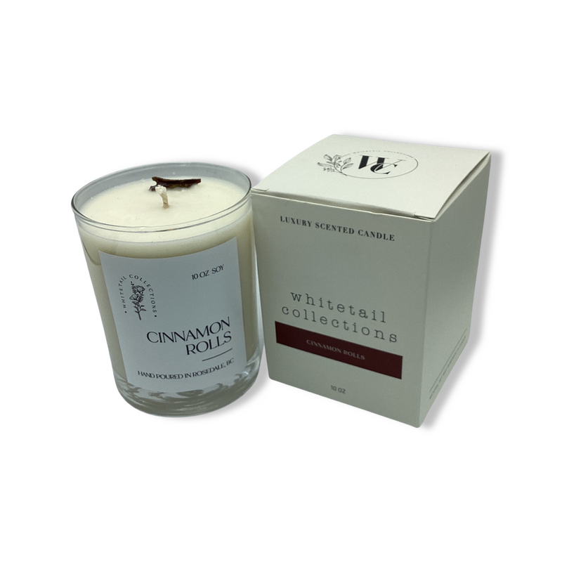 cinnamon rolls 10 ounce soy candle by whitetail collections
