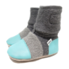 Nooks- Embroidered Wool Booties “Lagoon”