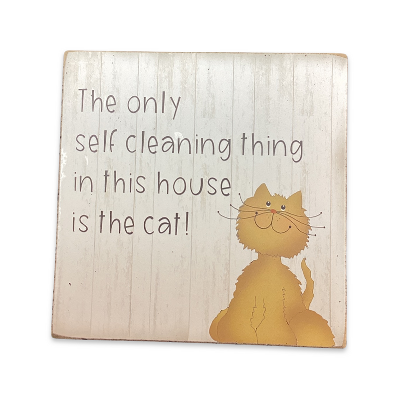Wood Block- Cat Attitude