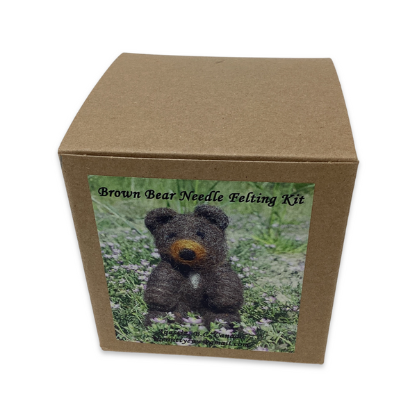 Felting kit- Brown Bear