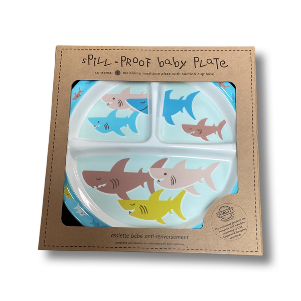 Divided Suction Plate- Smiley Shark